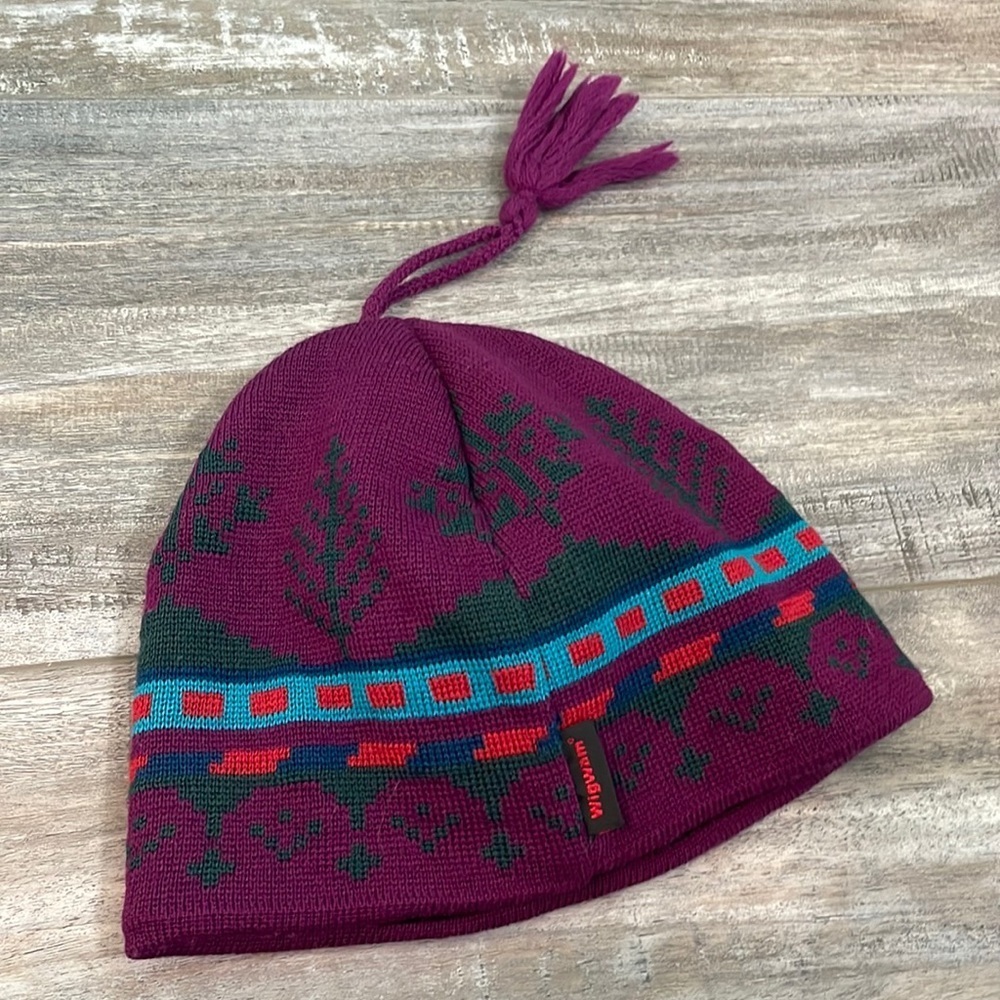 Vintage Wigwam Made in USA 100% Wool Knit Cap Snow Ski Beanie